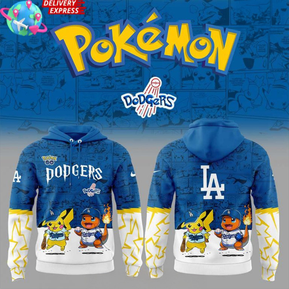 Los Angeles Dodgers x Pokemon GO Special Hoodie Dodgers Merch Father's Day Gifts For Son In Law-1