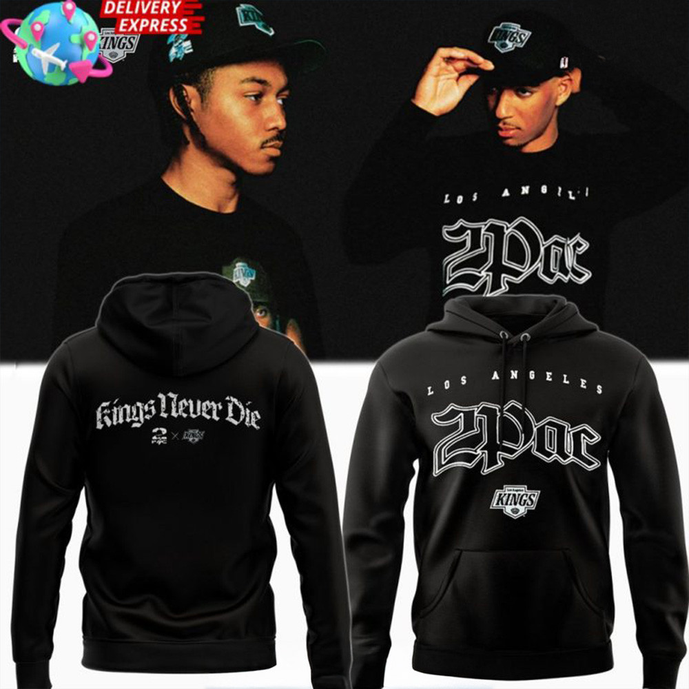 Los Angeles Kings x 2Pac Kings Never Die Limited Hoodie Kings Merch Gifts For Father's Day Ideas-1