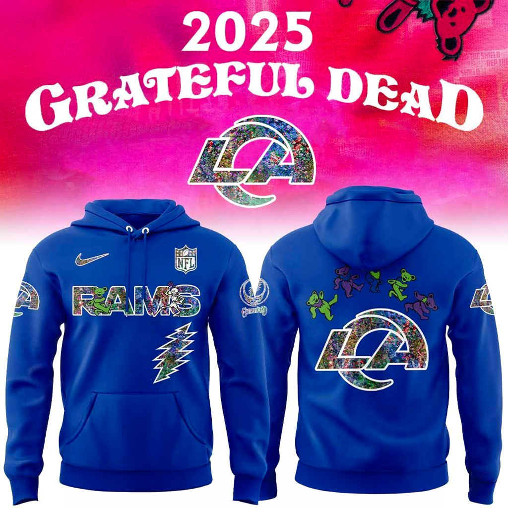Los Angeles Rams Grateful Dead Night 2025 Hoodie Rams Merch Football Fan Gift Ideas-1