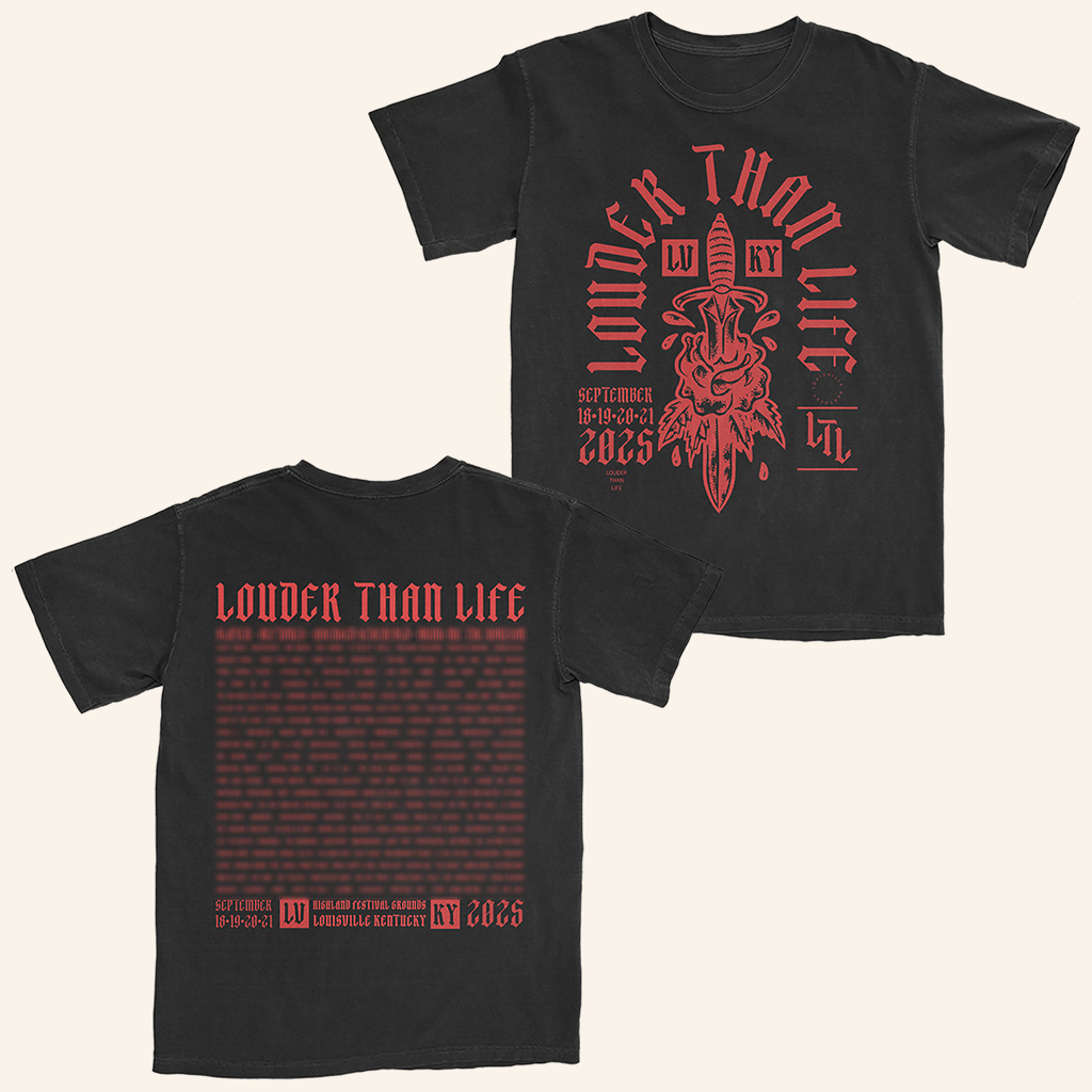 Louder Than Life Merch Dagger Rose T-Shirt Music Related Gifts For Guys-1 Louder Than Life Merch Dagger Rose T-Shirt Music Related Gifts For Guys-1