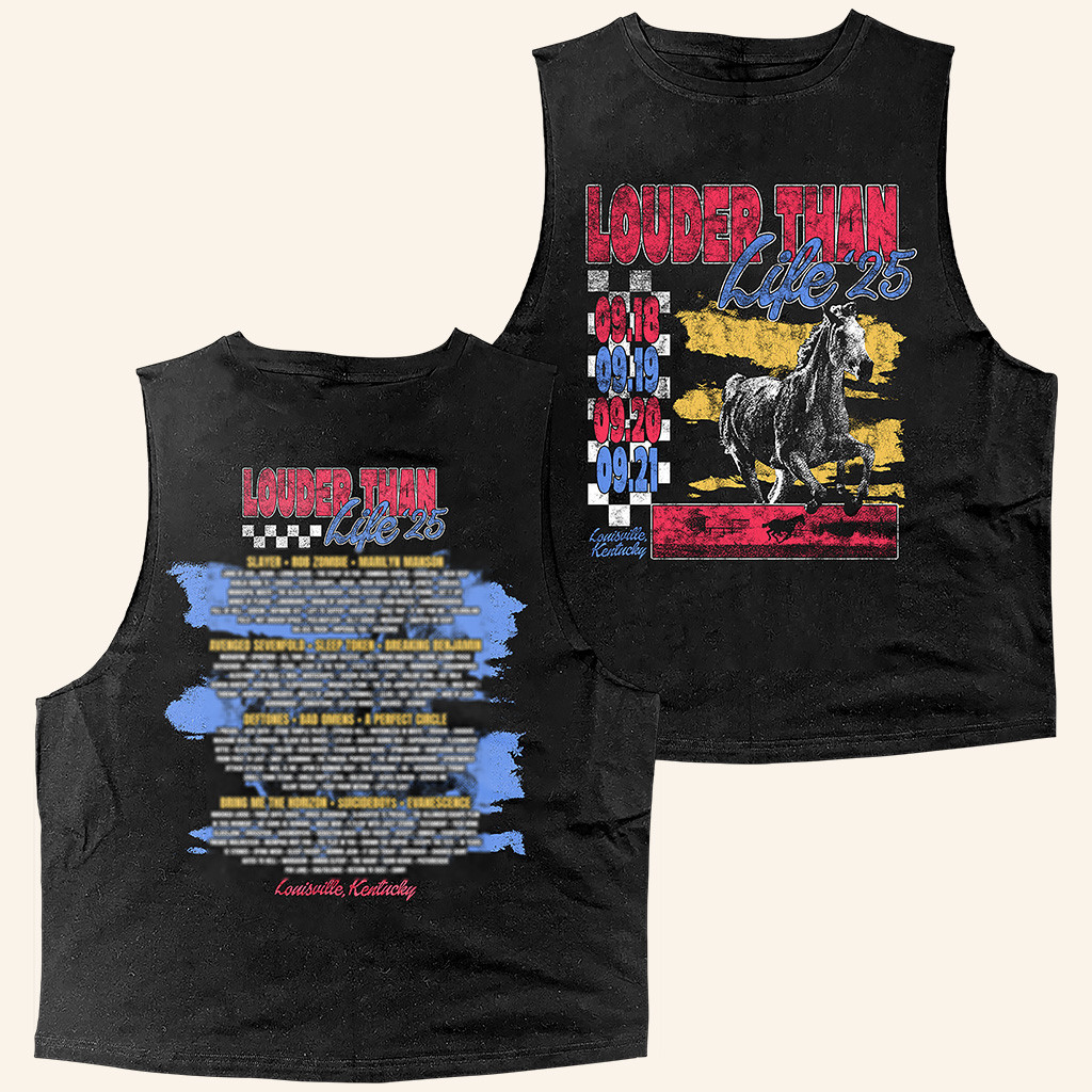 Louder Than Life Merch Finish Line Tank Top Best Gifts For Music Lovers-1