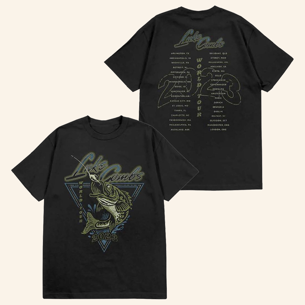 Luke Combs Merch Bass World Tour T-Shirt Gifts For Music Enthusiasts-1 Luke Combs Merch Bass World Tour T-Shirt Gifts For Music Enthusiasts-1