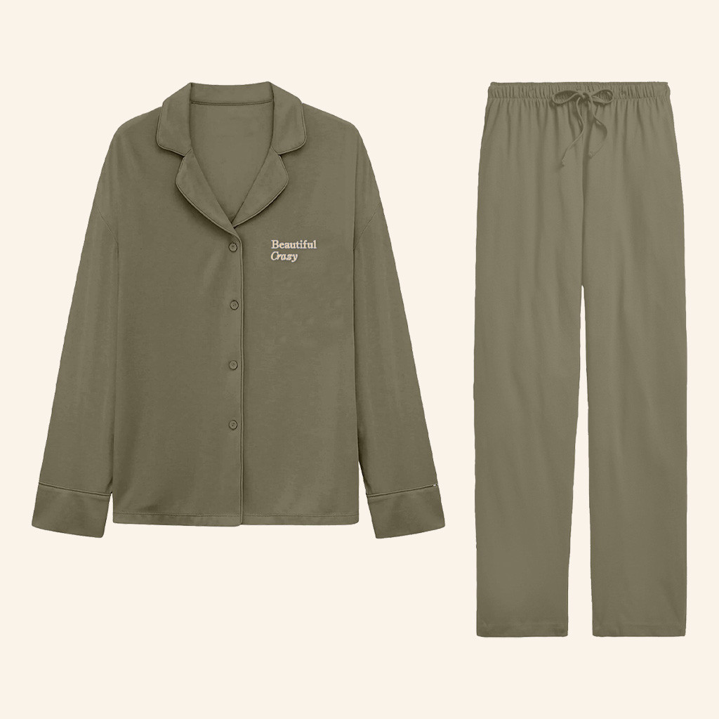 Luke Combs Merch Beautiful Crazy Pajamas Set Unique Gift For Girlfriend-1 Luke Combs Merch Beautiful Crazy Pajamas Set Unique Gift For Girlfriend-1