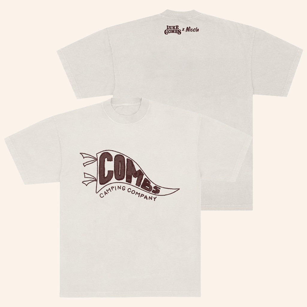 Luke Combs Merch Combs Camping Company White T-Shirt Best Gift For Him-1 Luke Combs Merch Combs Camping Company White T-Shirt Best Gift For Him-1