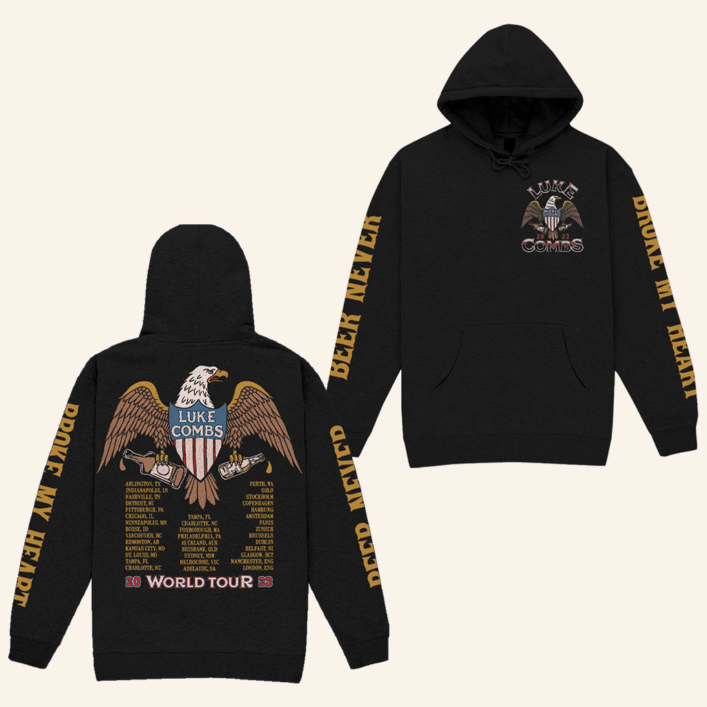 Luke Combs Merch Eagle World Tour Hoodie Music Gift Ideas For Guys-1