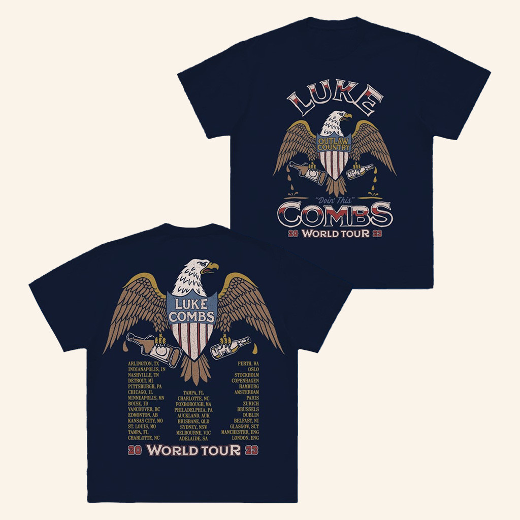 Luke Combs Merch Eagle World Tour T-Shirt Music Related Gifts For Guys-1 Luke Combs Merch Eagle World Tour T-Shirt Music Related Gifts For Guys-1