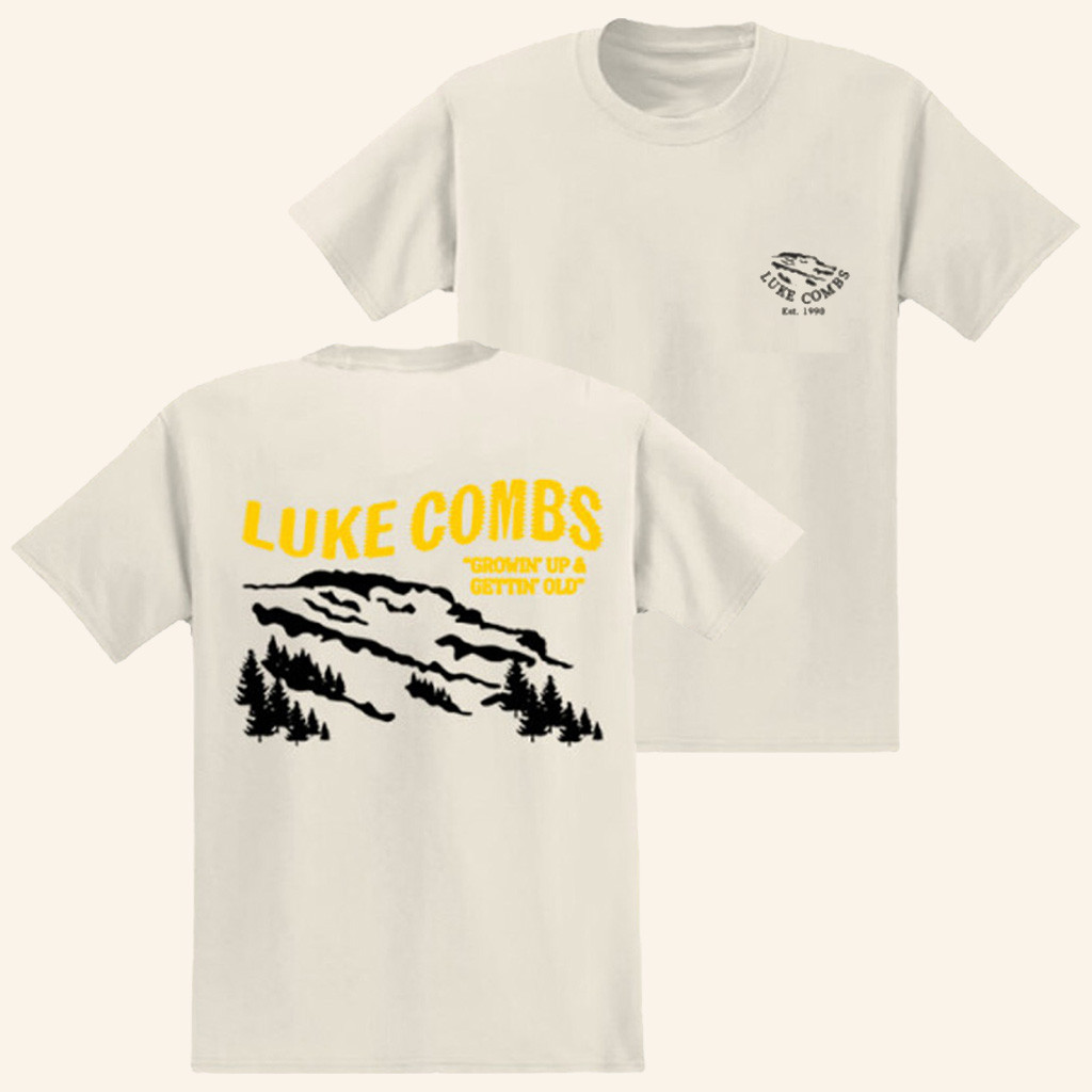 Luke Combs Merch Growin Up and Gettin Old Mountain T-Shirt Best Gift For Him-1 Luke Combs Merch Growin Up and Gettin Old Mountain T-Shirt Best Gift For Him-1