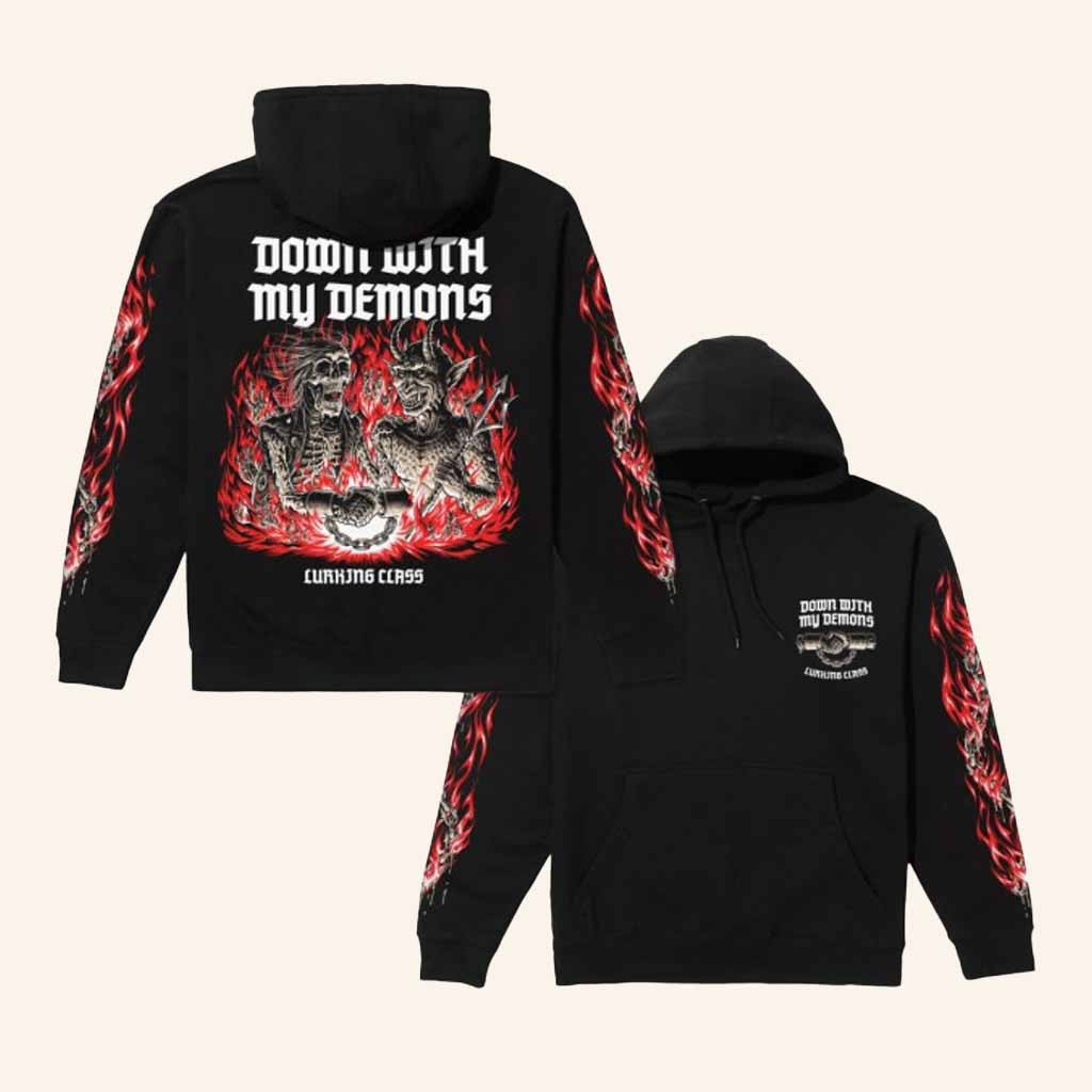 Lurking Class Merch Down With My Demons Hoodie Cool Christmas Gifts For Guys-1