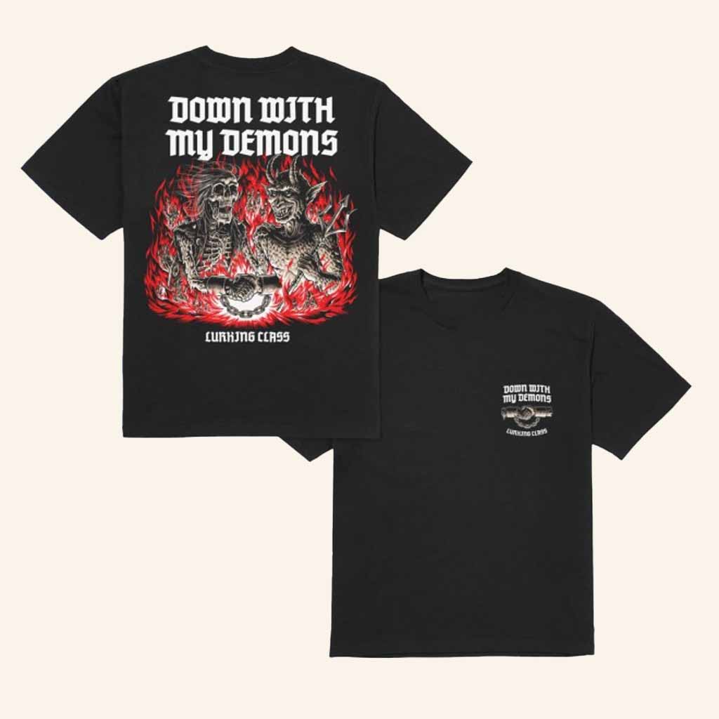 Lurking Class Merch Down With My Demons T-Shirt Christmas Gifts For Young Men-1 Lurking Class Merch Down With My Demons T-Shirt Christmas Gifts For Young Men-1