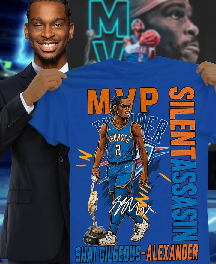 MVP Shai Gilgeous-Alexander Silent Assassin 2025 T-Shirt OKC Thunder Merch Gifts For Fans-1 MVP Shai Gilgeous-Alexander Silent Assassin 2025 T-Shirt OKC Thunder Merch Gifts For Fans-1