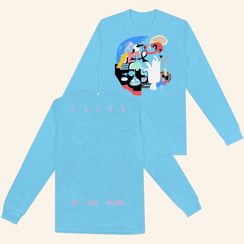 Mac Miller Merch Faces Smile Long Sleeve Shirt Gift Ideas For Husband-1 Mac Miller Merch Faces Smile Long Sleeve Shirt Gift Ideas For Husband-1