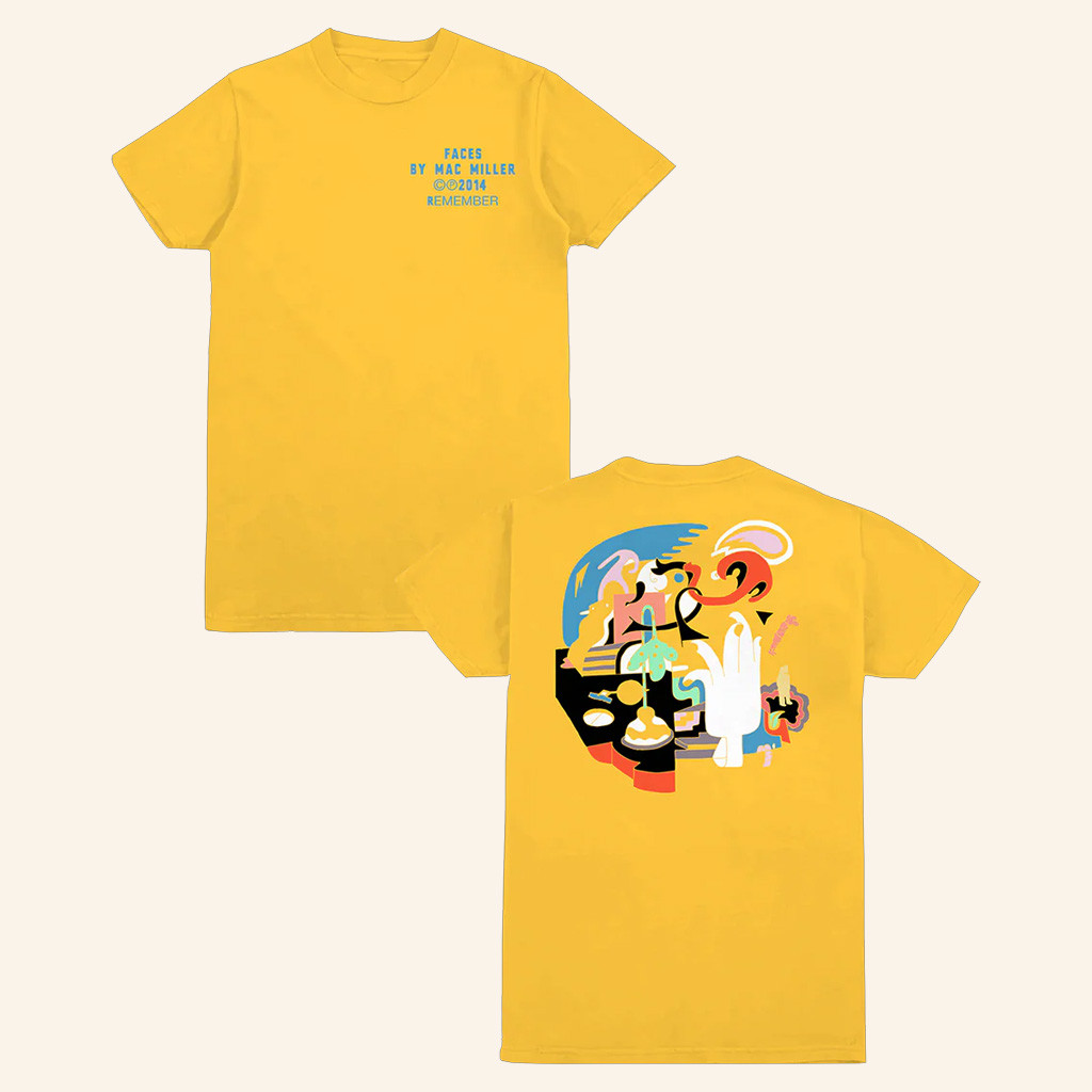 Mac Miller Merch Faces T-Shirt Unique Gifts For Music Lovers-1
