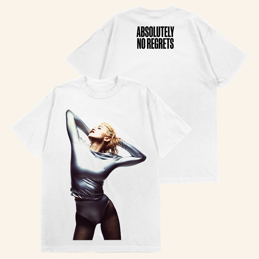 Madonna Merch Absolutely No Regrets White T-Shirt Christmas Ideas For Husband-1