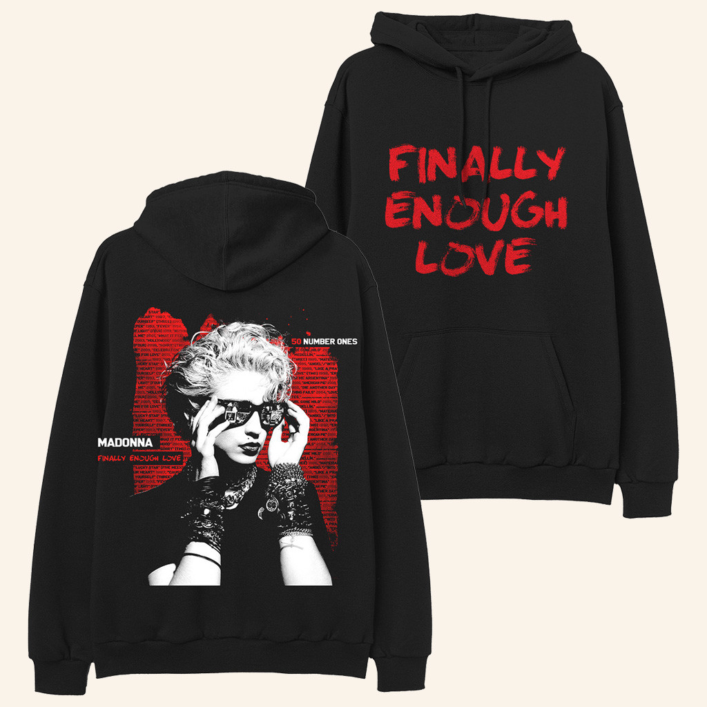 Madonna Merch Finally Enough Love 50 Number Ones Hoodie Christmas Gifts For Fans-1