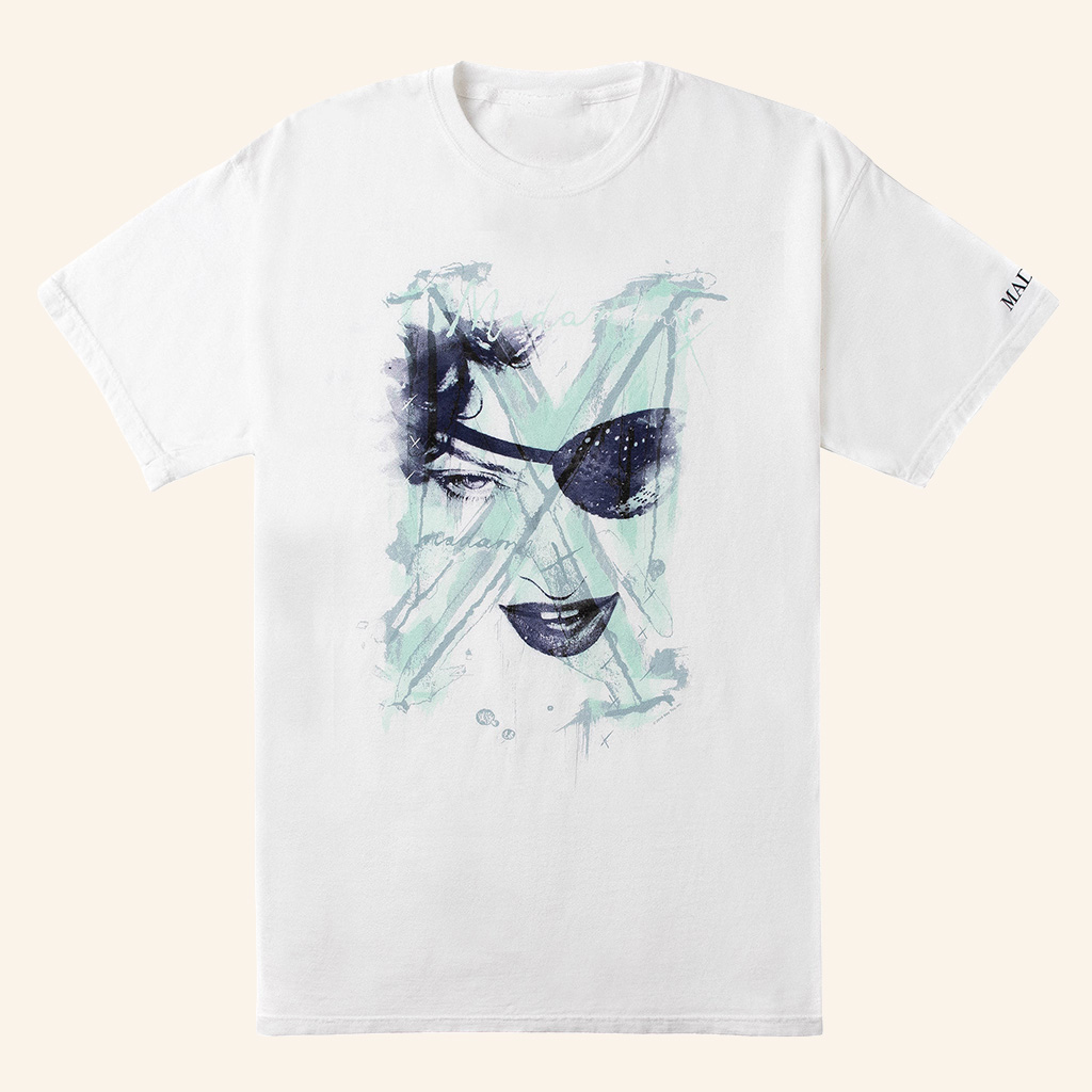 Madonna Merch MX Painted Eyepatch T-Shirt Christmas Gifts For Guys-1