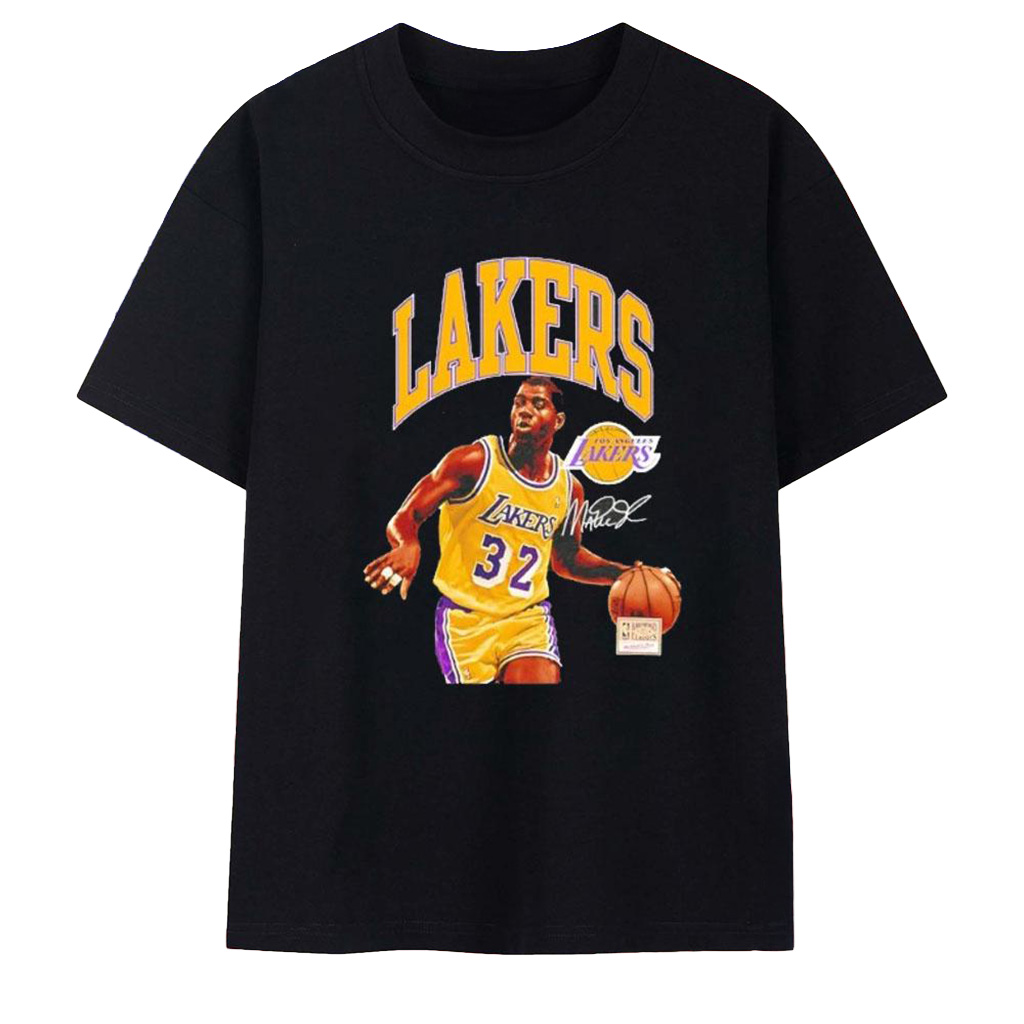 Magic Johnson Los Angeles Lakers Signature T-Shirt Magic Johnson Merch Gifts For Him-1 Magic Johnson Los Angeles Lakers Signature T-Shirt Magic Johnson Merch Gifts For Him-1