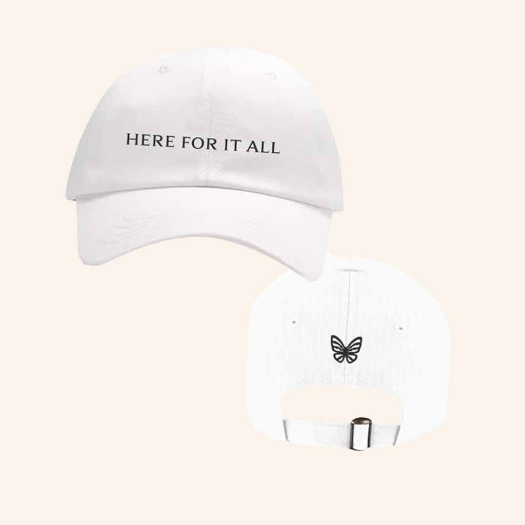 Mariah Carey Merch Butterfly Here For It All White Hat Cool Gifts For Music Lovers-1