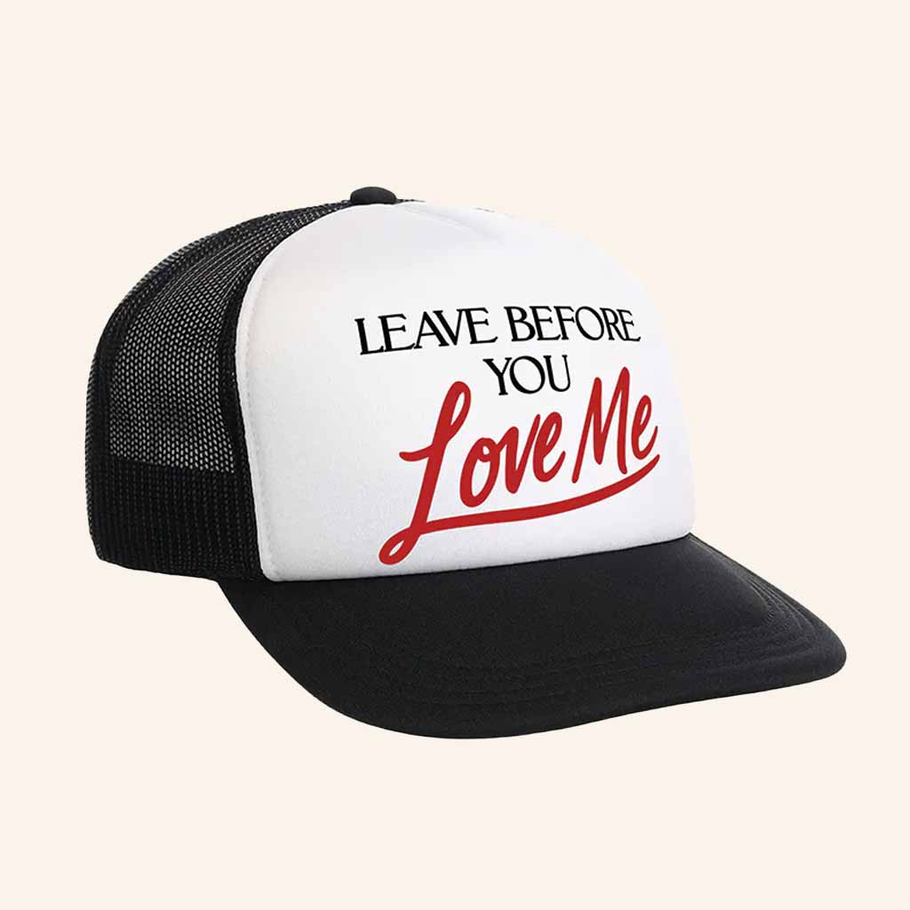 Marshmello Merch Leave Before You Love Me Trucker Hat Gift Ideas For Fans-1 Marshmello Merch Leave Before You Love Me Trucker Hat Gift Ideas For Fans-1