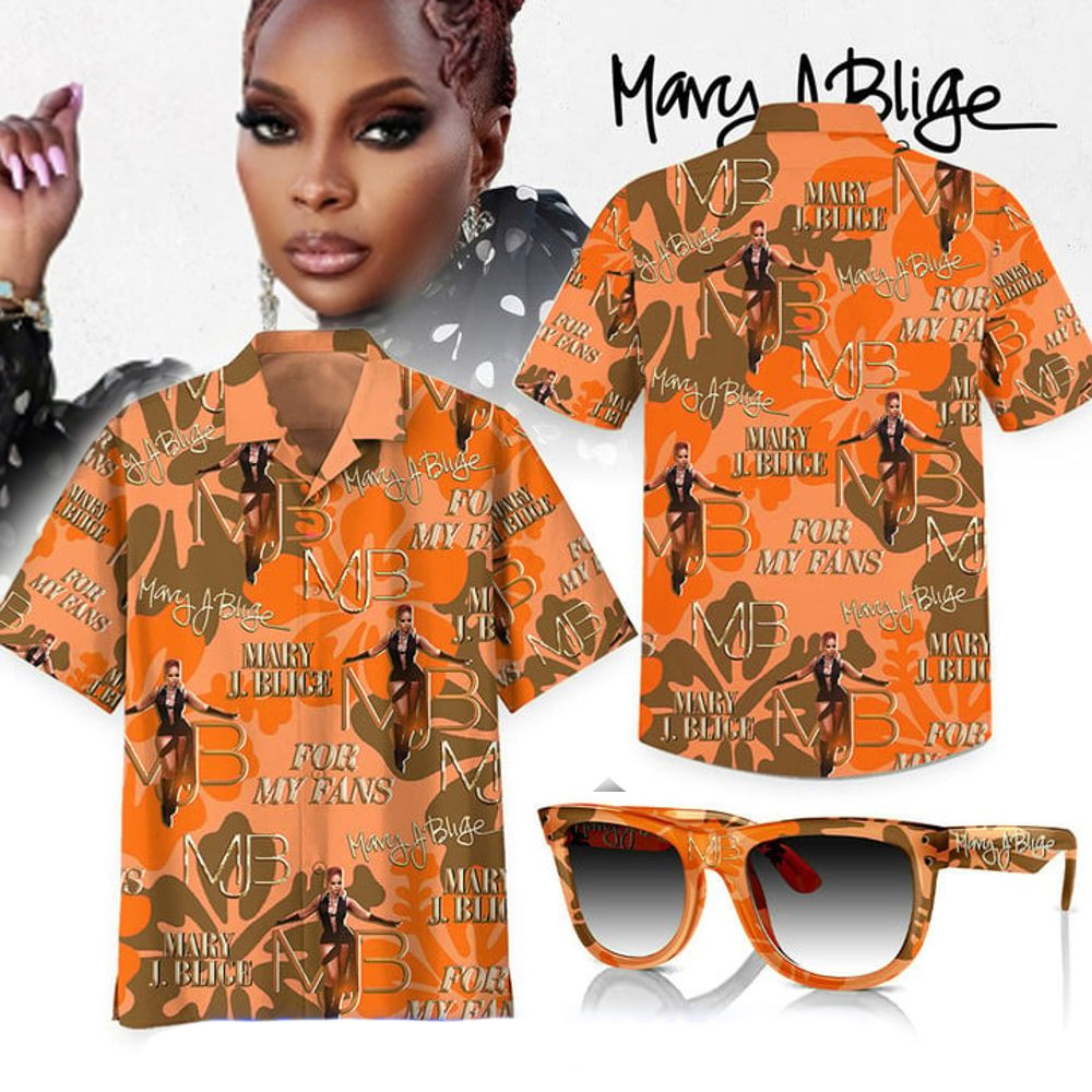 Mary J Blige The For My Fan Tour 2025 Hawaiian Shirt Mary J Blige Merch Mother' Day Gifts-1 Mary J Blige The For My Fan Tour 2025 Hawaiian Shirt Mary J Blige Merch Mother' Day Gifts-1