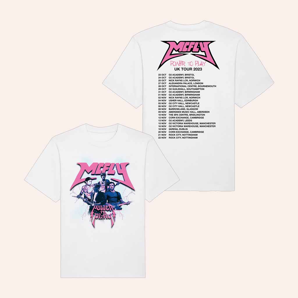 McFly Merch Power To Play Band UK 2023 Tour T-Shirt Gift Ideas For Music Lovers-1 McFly Merch Power To Play Band UK 2023 Tour T-Shirt Gift Ideas For Music Lovers-1