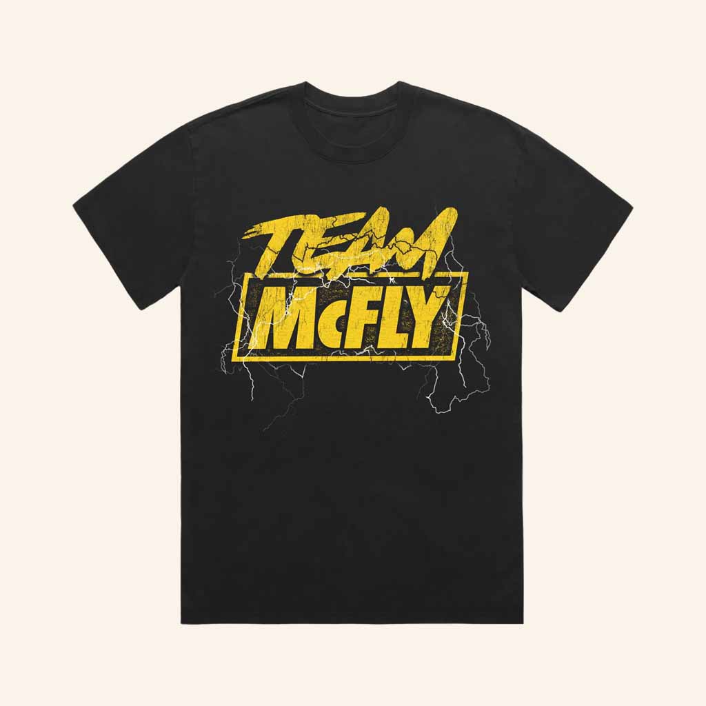 McFly Merch Team McFly Black T-Shirt Birthday Gifts For Music Lovers-1