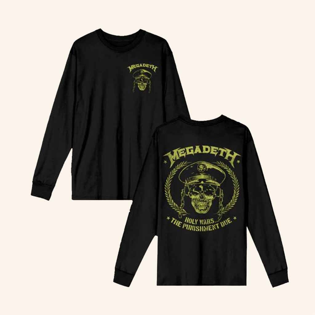 Megadeth Merch General Vic Holy Wars Long Sleeve Shirt Christmas Gift Ideas For Men-1