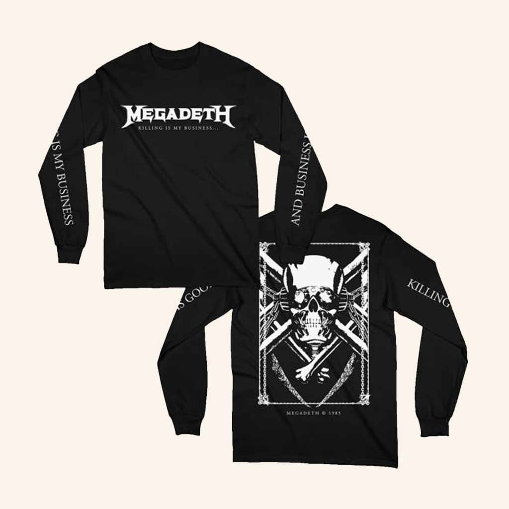 Megadeth Merch Killing Is My Business Long Sleeve Shirt Best Christmas Gifts For Him-1 Megadeth Merch Killing Is My Business Long Sleeve Shirt Best Christmas Gifts For Him-1