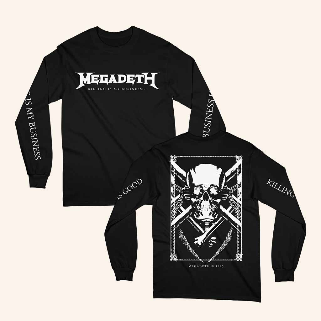 Megadeth Merch Killing Is My Business Long Sleeve Shirt Presents For Music Lovers-1