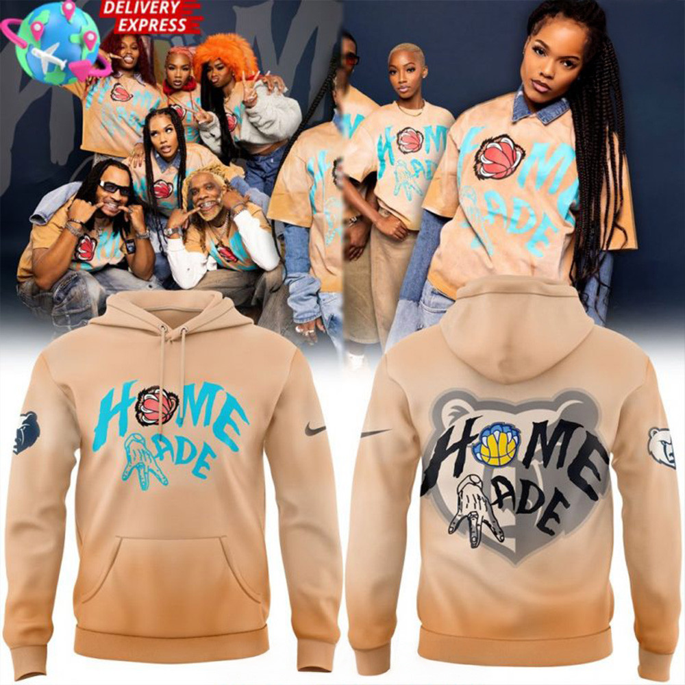 Memphis Grizzlies Home Made Brown Hoodie Grizzlies Merch Gifts For Father's Day From Wife-1 Memphis Grizzlies Home Made Brown Hoodie Grizzlies Merch Gifts For Father's Day From Wife-1