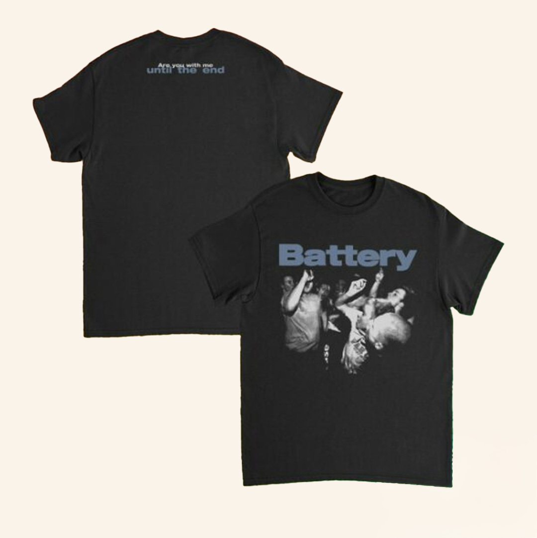 Merchworld Merch Battery Until The End Black T-Shirt Best Christmas Gifts For Boyfriend-1 Merchworld Merch Battery Until The End Black T-Shirt Best Christmas Gifts For Boyfriend-1