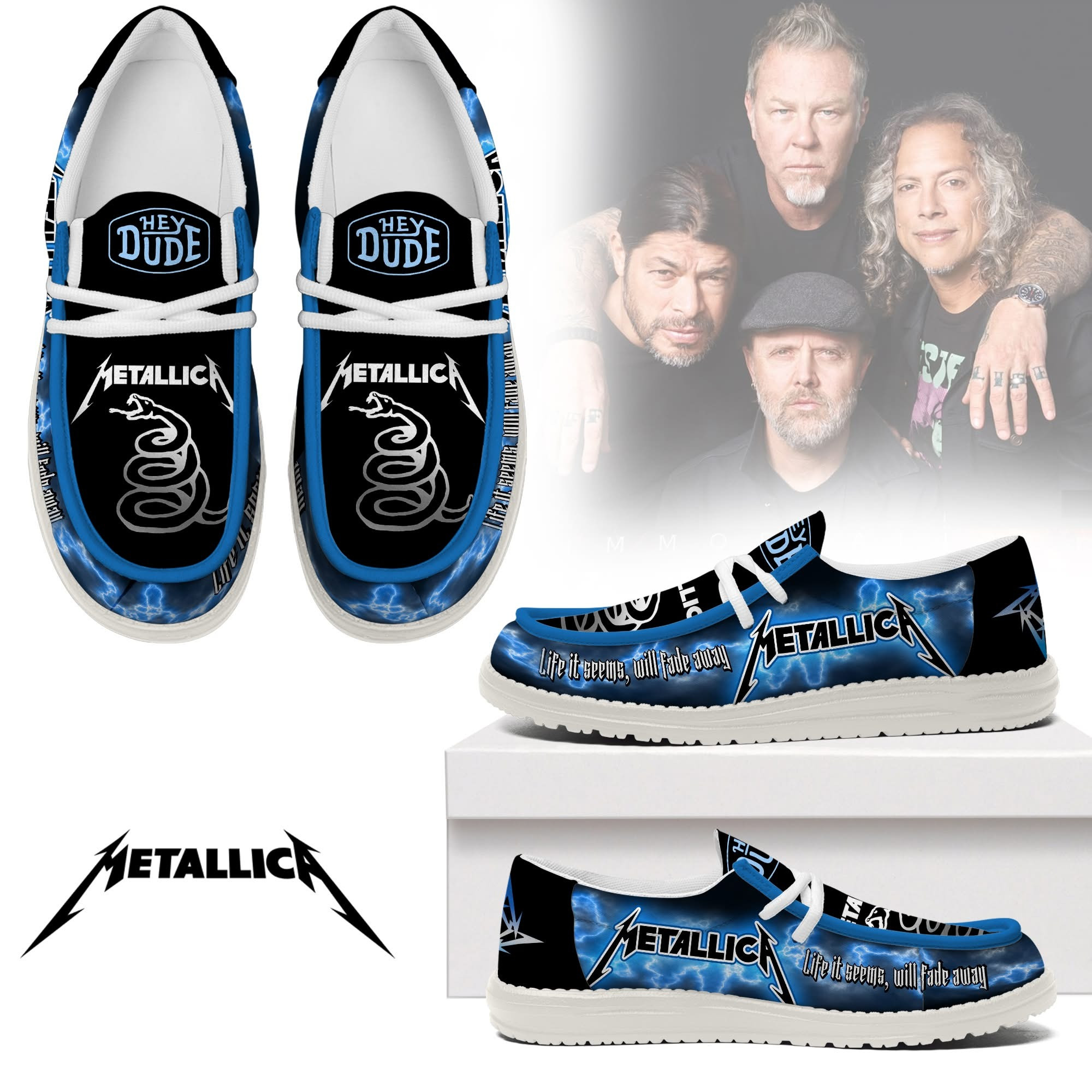 Metallica Casual Shoes Sneakers Tour Merch Best Gifts For Rock Fans For Him-1