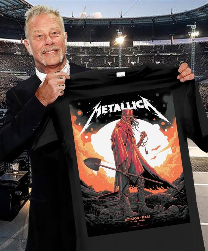 Metallica M72 Houston Texas 2025 Tour Merch T-Shirt Concert Clothing Rack Fan Gifts-1 Metallica M72 Houston Texas 2025 Tour Merch T-Shirt Concert Clothing Rack Fan Gifts-1