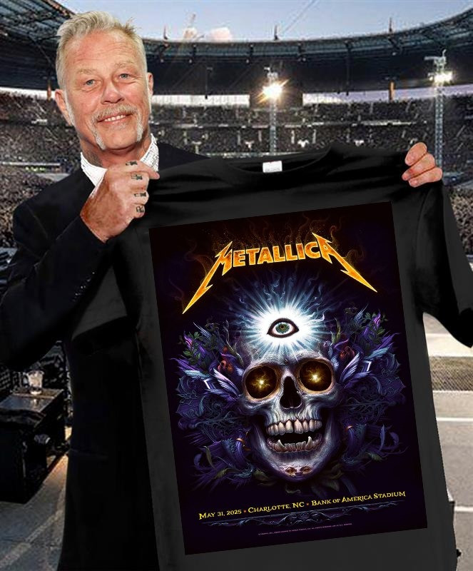 Metallica M72 Tour Merch Charlotte T-Shirt 2025 Concert Bank Of America Stadium Fan Gifts-1 Metallica M72 Tour Merch Charlotte T-Shirt 2025 Concert Bank Of America Stadium Fan Gifts-1