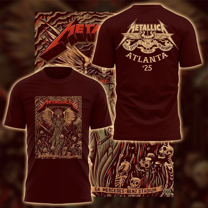 Metallica M72 Tour Merch Shirt Mercedes-Benz Stadium Atlanta 2025 Concert Fan Clothing-1