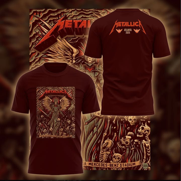 Metallica M72 World Tour Merch Shirt Mercedes-Benz Stadium Atlanta 2025 Concert Fan Gifts-1