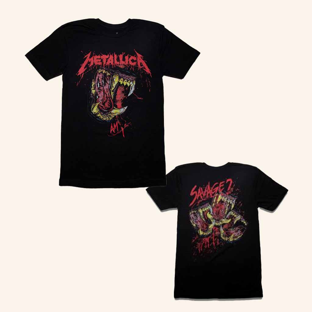 Metallica Merch Am I Savage T-Shirt Music Related Gifts For Guys-1