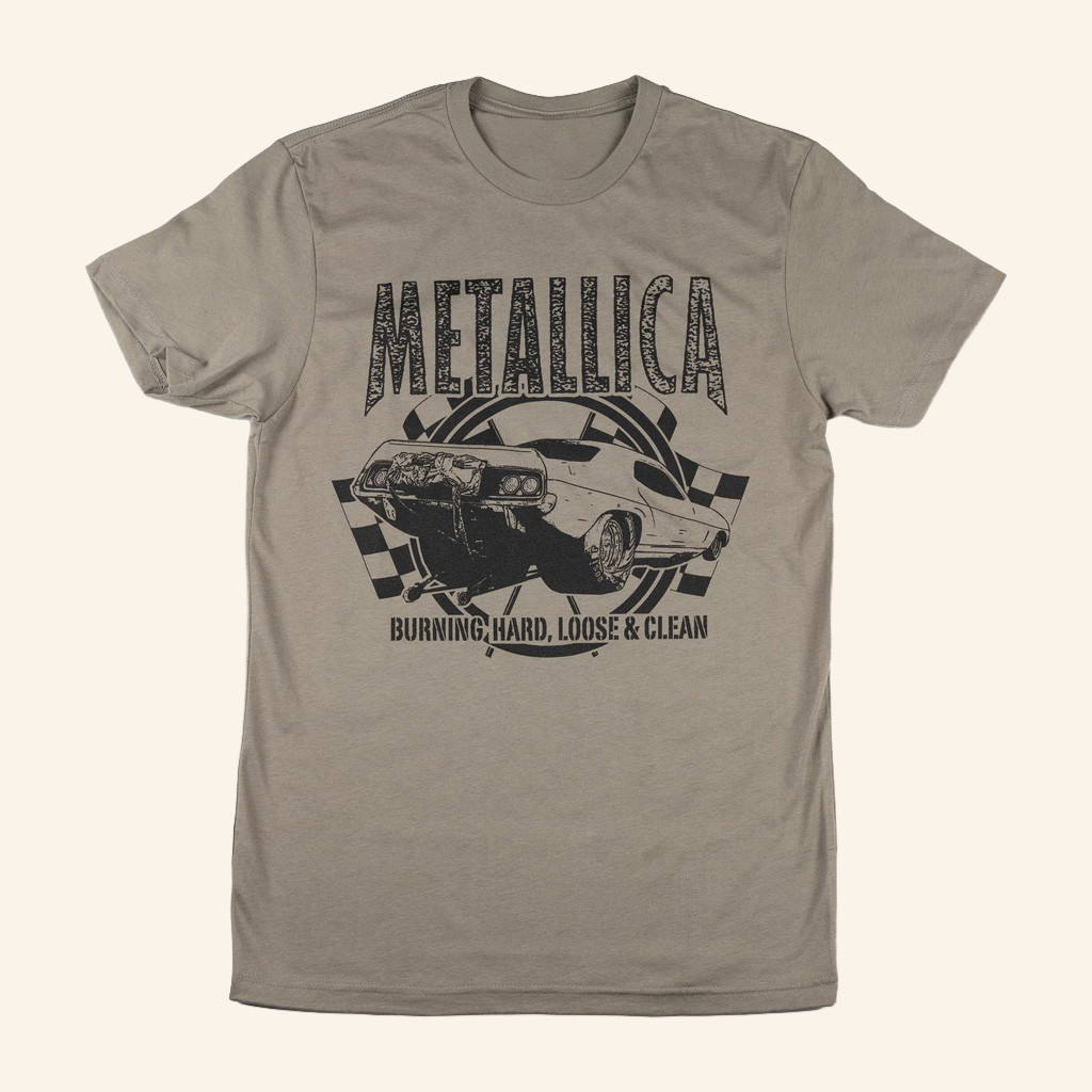 Metallica Merch Burning Hard Loose And Clean T-Shirt Music Gift Ideas For Guys-1 Metallica Merch Burning Hard Loose And Clean T-Shirt Music Gift Ideas For Guys-1