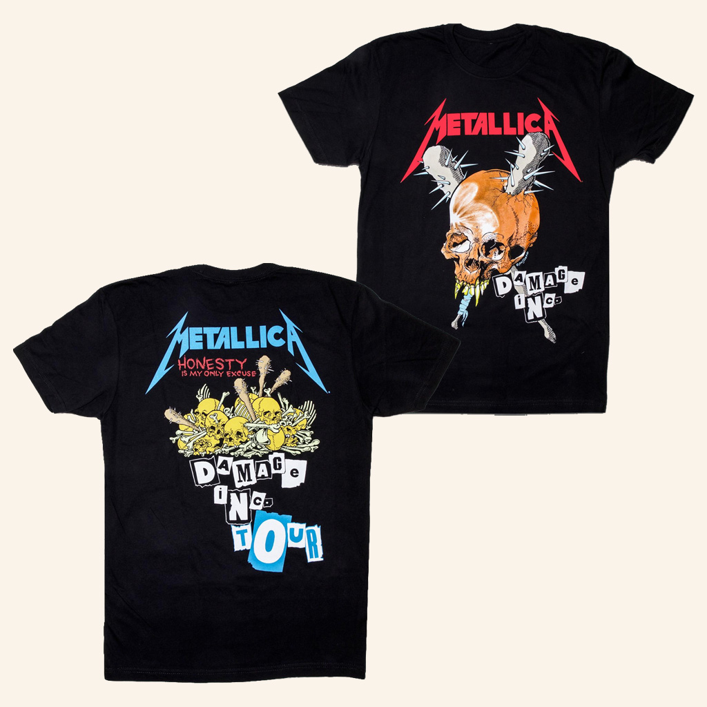 Metallica Merch Damage Inc Tour T-Shirt Gift Ideas For Music Lovers-1