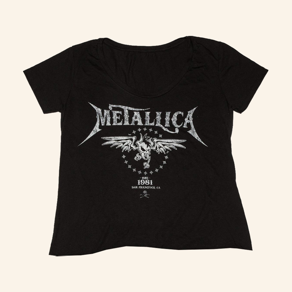 Metallica Merch Est 1981 San Francisco Black Baby Tee Music Lover Gifts For Her-1 Metallica Merch Est 1981 San Francisco Black Baby Tee Music Lover Gifts For Her-1