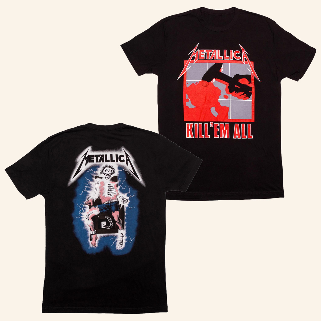 Metallica Merch Kill 'Em All T-Shirt Birthday Gifts For Music Lovers-1 Metallica Merch Kill 'Em All T-Shirt Birthday Gifts For Music Lovers-1