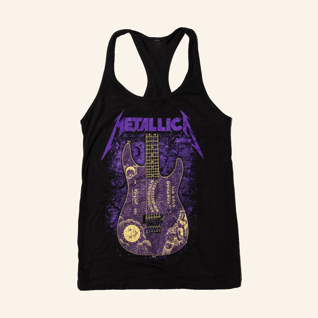 Metallica Merch Kirk Hammett Purple Ouija Guitar Tank Top Best Gifts For Music Lovers-1