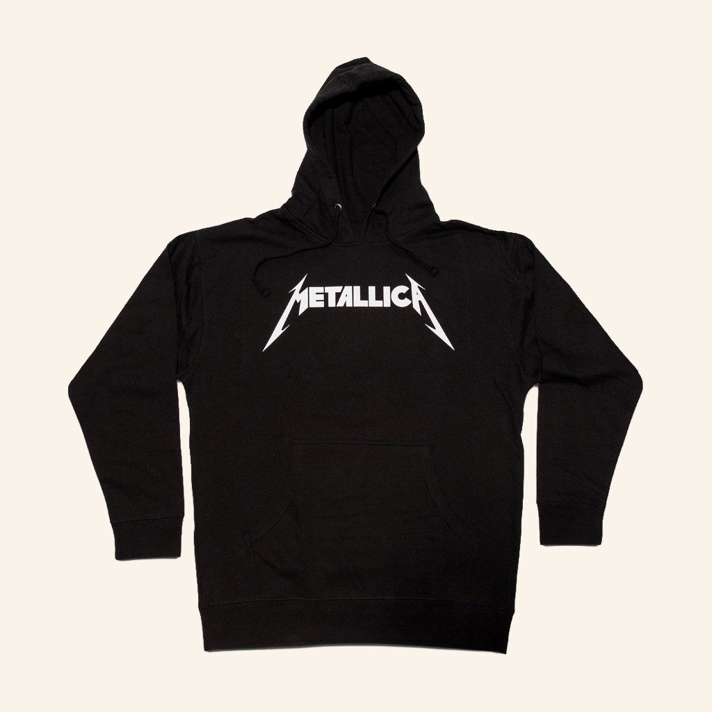 Metallica Merch Logo Black Hoodie Birthday Gifts For Music Lovers-1