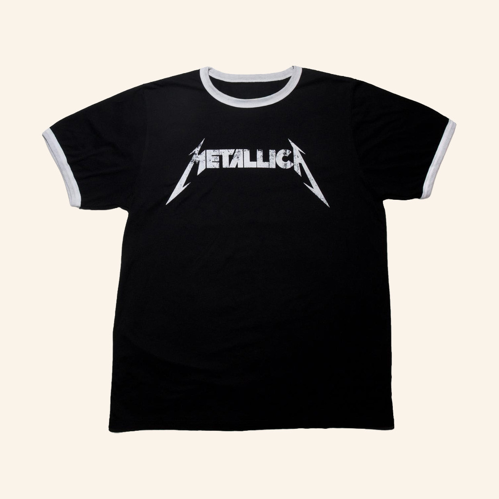 Metallica Merch Logo Ringer T-Shirt Birthday Gifts For Music Lovers-1 Metallica Merch Logo Ringer T-Shirt Birthday Gifts For Music Lovers-1
