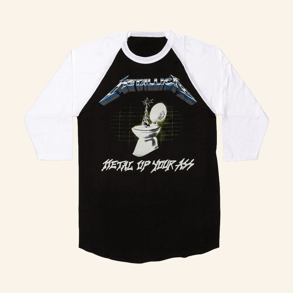 Metallica Merch Metal Up Your Ass Raglan Shirt Gifts For Music Enthusiasts-1