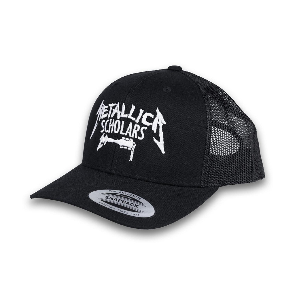 Metallica Merch Metallica Scholars Trucker Hat Embroidered Presents For Music Lovers-1