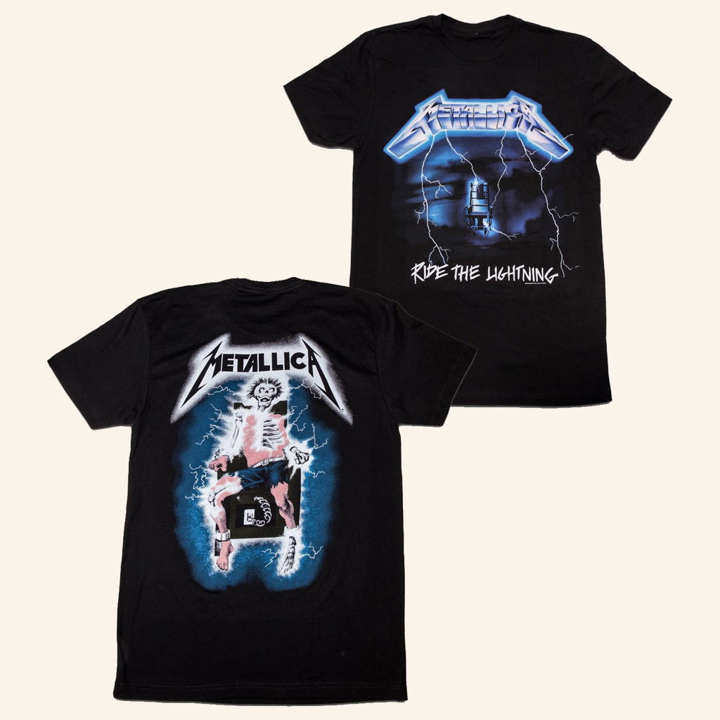 Metallica Merch Ride The Lightning T-Shirt Gifts For Music Enthusiasts-1