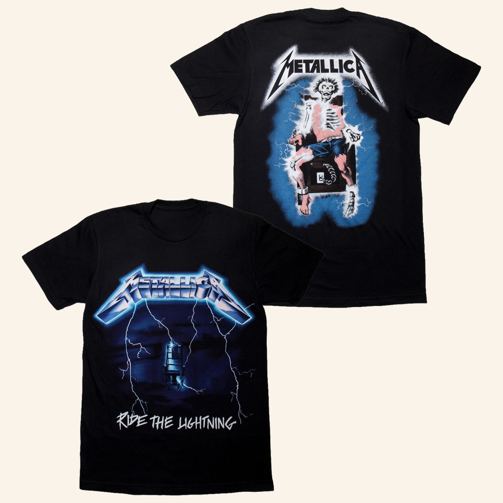 Metallica Merch Ride The Lightning T-Shirt Gifts For Music Fans-1 Metallica Merch Ride The Lightning T-Shirt Gifts For Music Fans-1