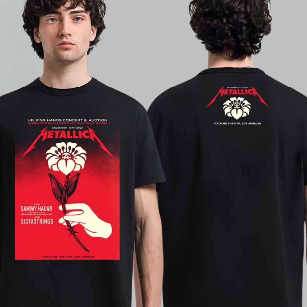 Metallica Tonight Merch Tee For Los Angeles At Youtube Theater On December 13 2024 Helping Hands Concert And Auction Benefiting Metallica All Within My Hands T-Shirt Gifts-1 Metallica Tonight Merch Tee For Los Angeles At Youtube Theater On December 13 2024 Helping Hands Concert And Auction Benefiting Metallica All Within My Hands T-Shirt Gifts-1