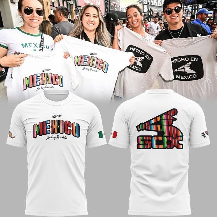 Mexico Heritage Old Chicago White Sox Logo T-Shirt Gifts For Baseball Lovers Fans-1
