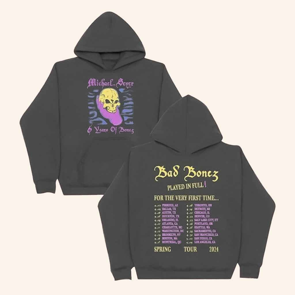 Michael Seyer Merch Bad Bonez Spring Tour 2024 Hoodie Music Gift Ideas For Guys-1 Michael Seyer Merch Bad Bonez Spring Tour 2024 Hoodie Music Gift Ideas For Guys-1